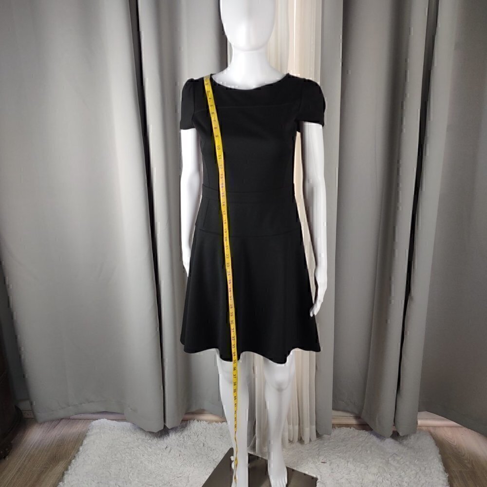 Ann Taylor Loft Women's A-line Black Midi Dress Size 2 - Picture 5 of 10